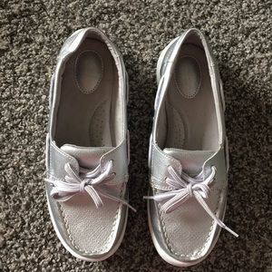 Silver moccasins